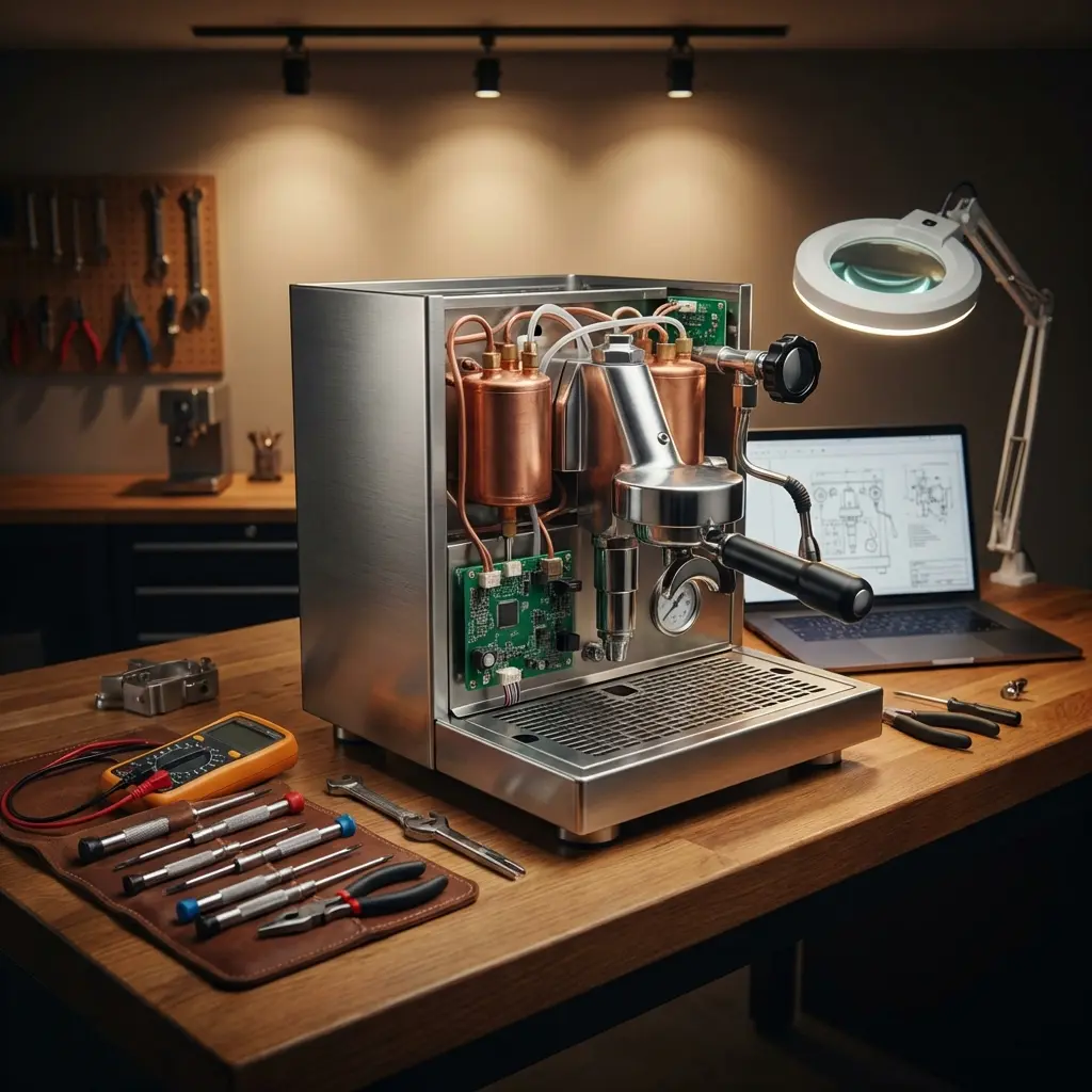 Reparación profesional de máquina de café espresso