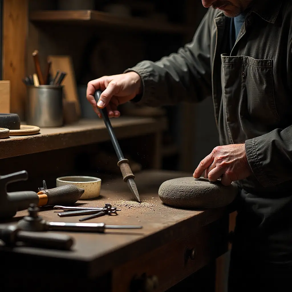 Taller de reparación con herramientas profesionales